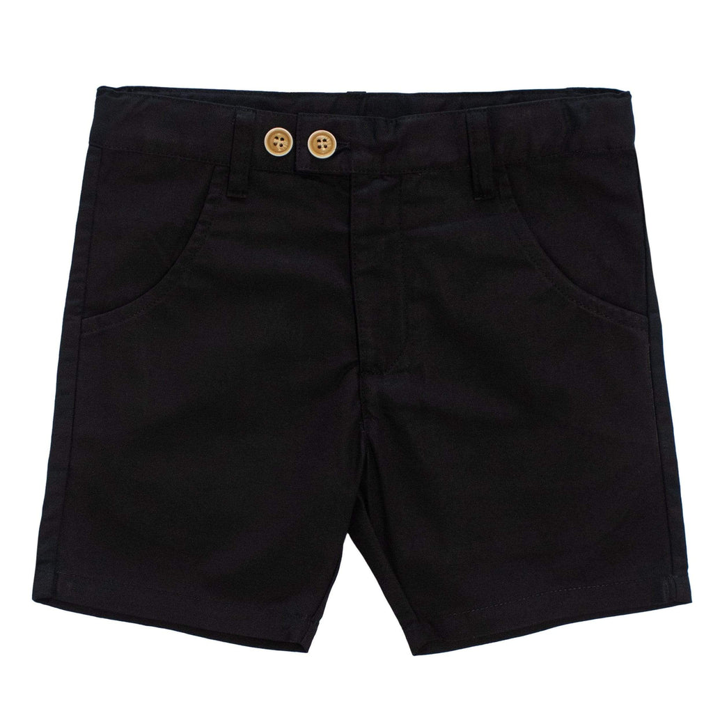 Kipp shorts Jellybeanzkids Kipp Black Polished Cotton Shorts