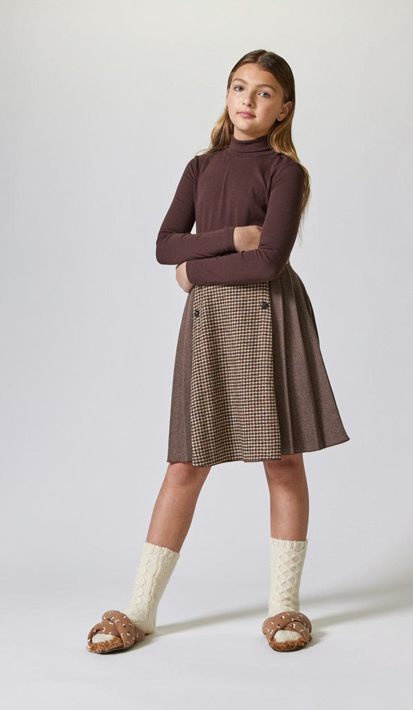 Kipp Skirt Jellybeanzkids Kipp Brown Wool Skirt