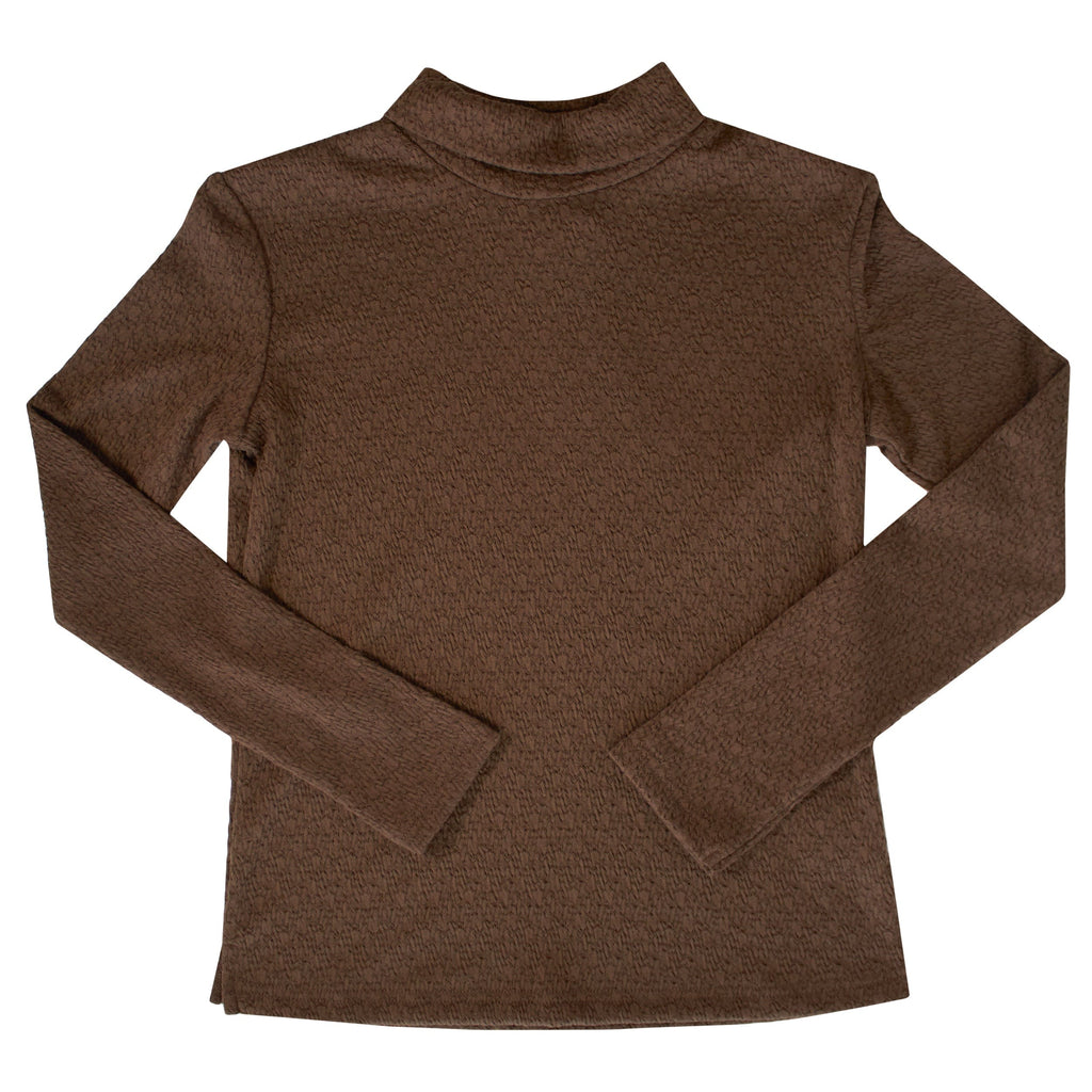 Kipp Sweater Jellybeanzkids Kipp Textured Turtleneck- Cocoa
