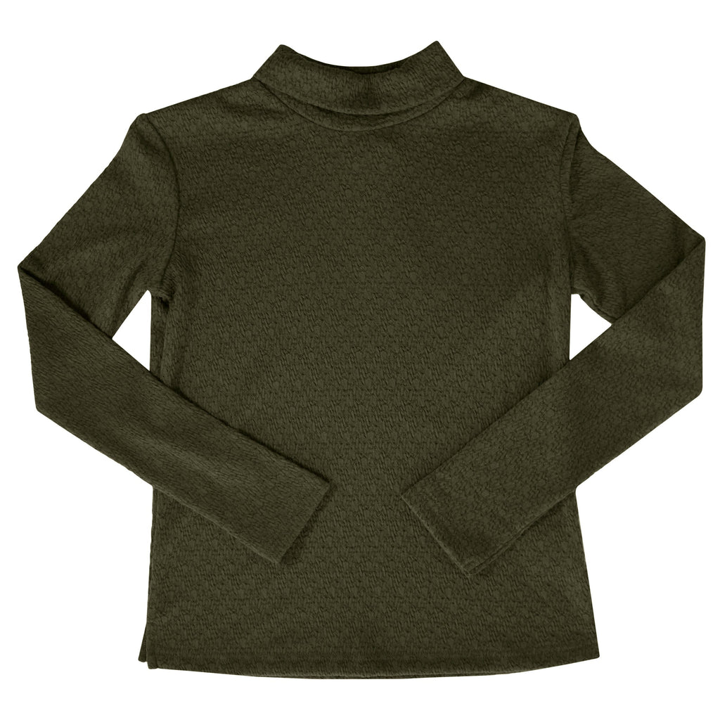 Kipp Sweater Jellybeanzkids Kipp Textured Turtleneck- Emerald