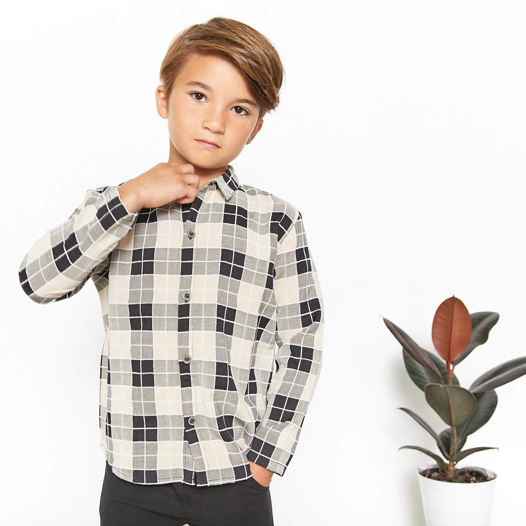 Klai Shirt Jellybeanzkids Klai Grid Shirt