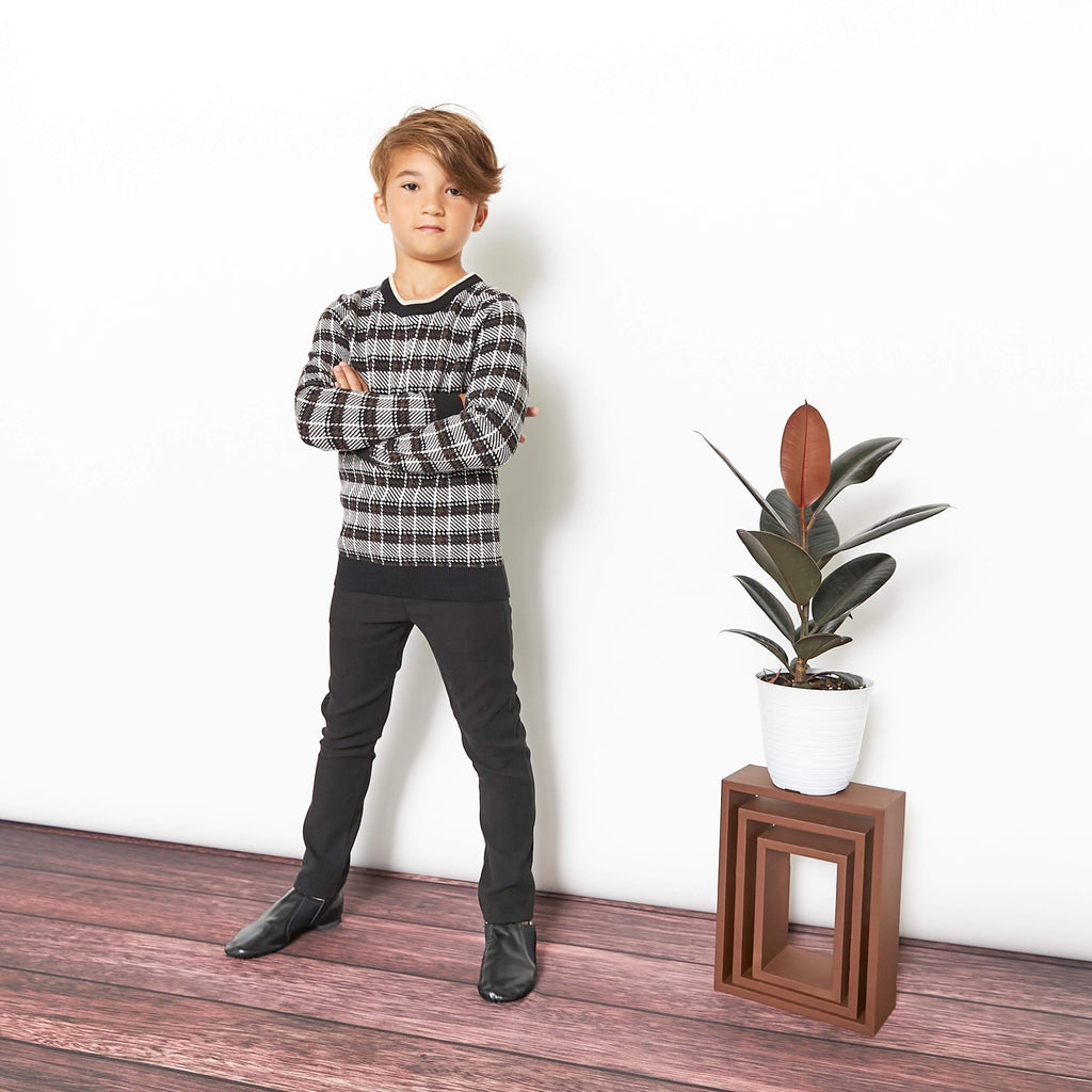 Klai Sweater Jellybeanzkids Klai Plaid Sweater