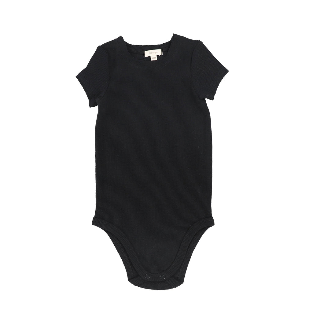 Lil Legs onesie Jellybeanzkids Lil Legs Black Ribbed Onesie