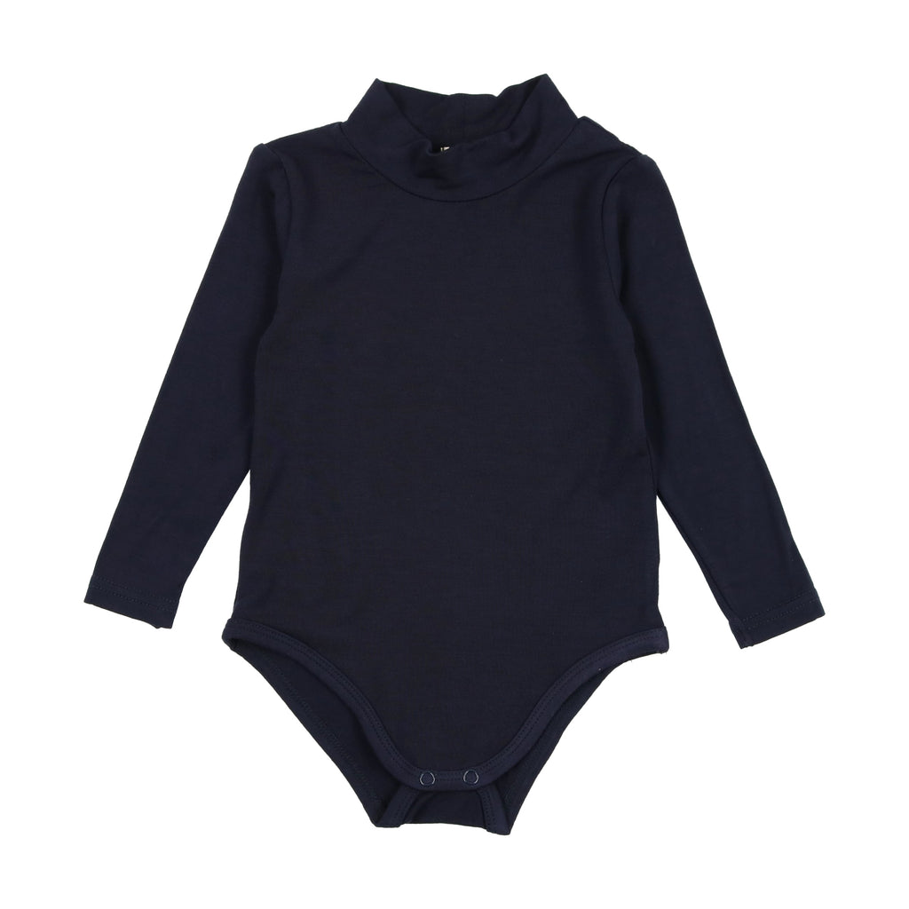 Lil Legs Polo Jellybeanzkids Lil Legs Bamboo Mock Neck Onesie- Navy