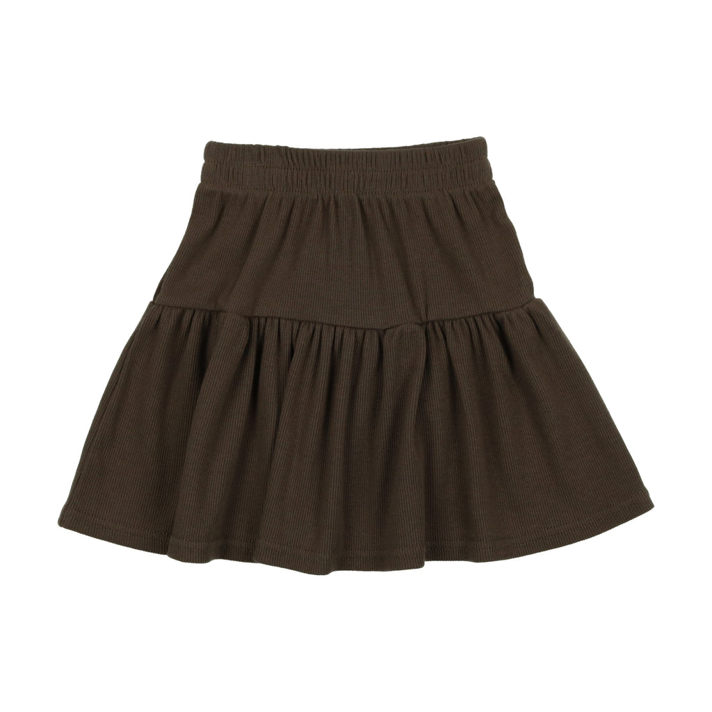 Lil Legs Skirt Jellybeanzkids Lil Legs Fashion Ribbed Skirt- Evergreen