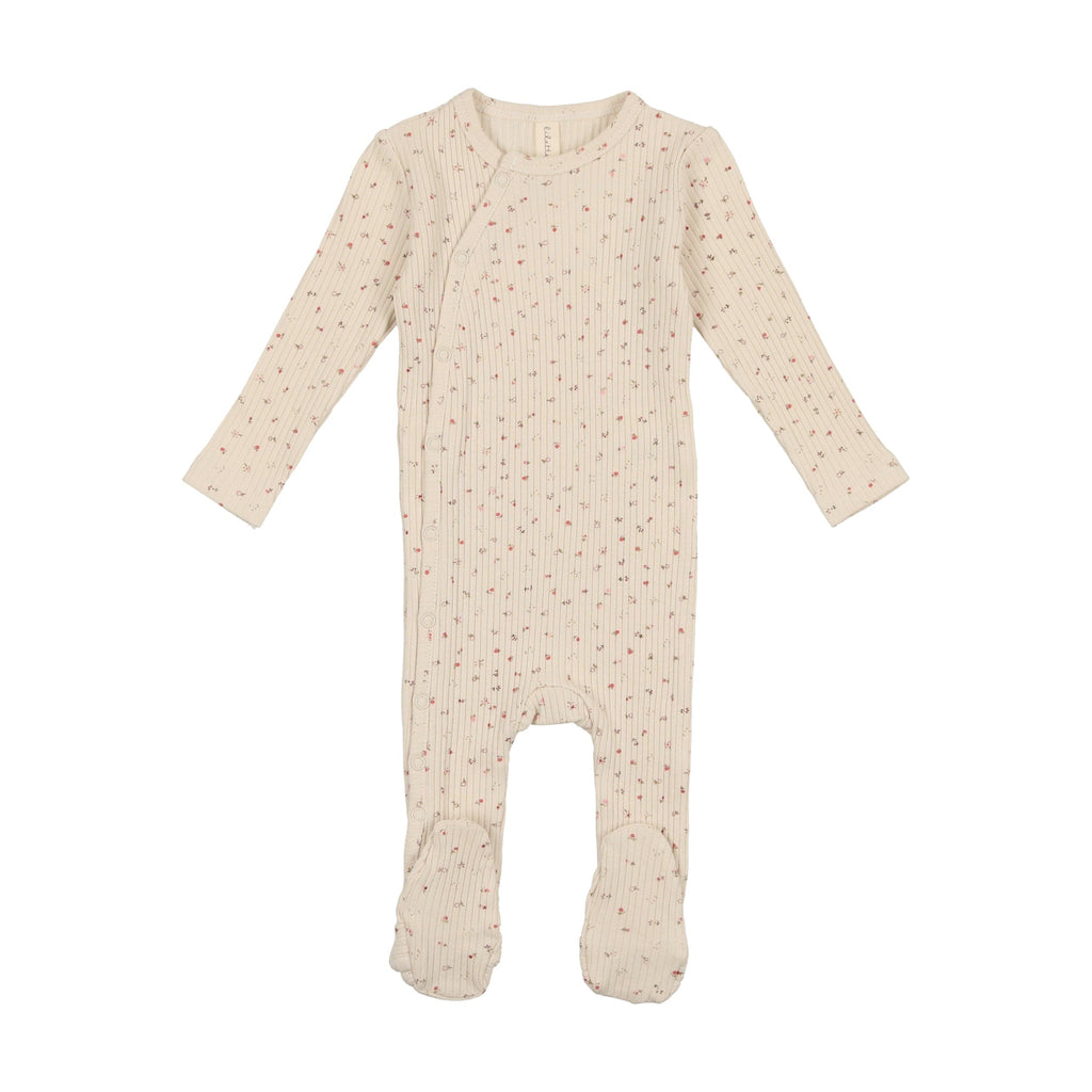 Lilette by Lil Legs Footie Jellybeanzkids Lillete Side Snap Rib Footie-Garden