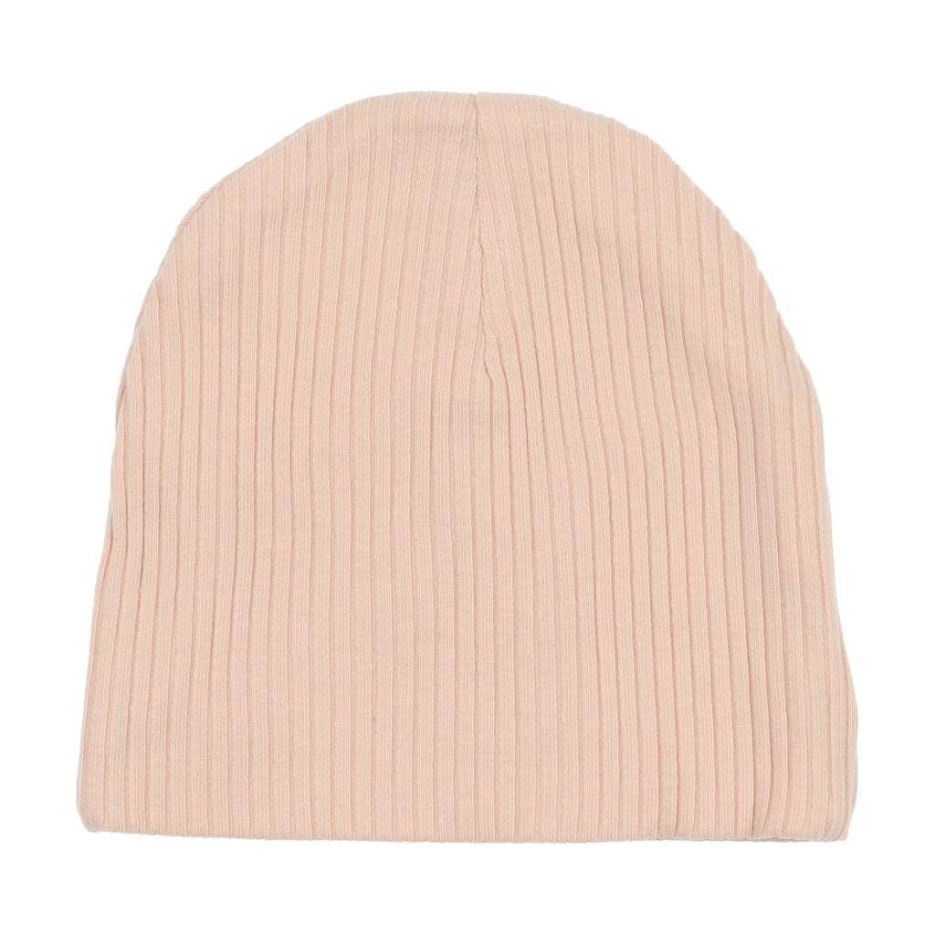 Lilette by Lil Legs Footie Jellybeanzkids Lillete Side Snap Rib Footie With Beanie- Peach
