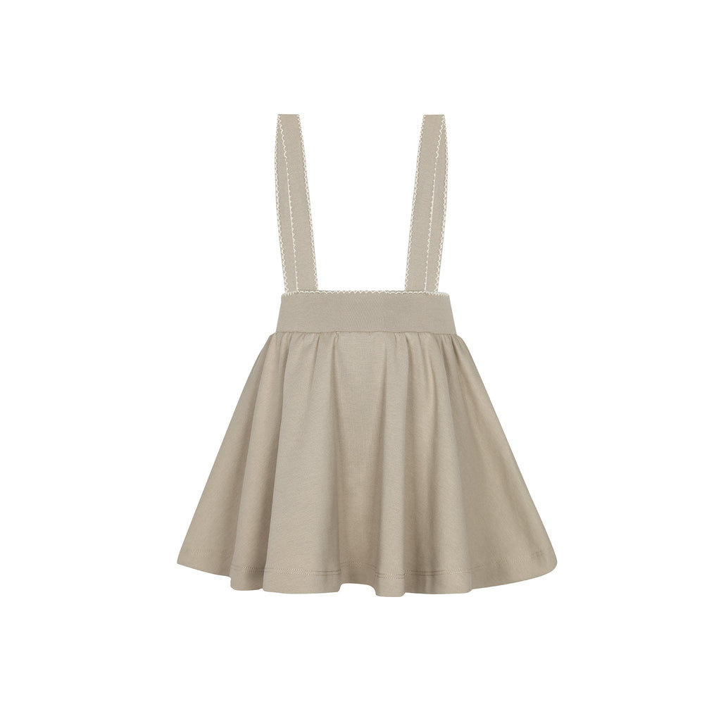Little Parni Skirt Jellybeanzkids Parni Milano Skirt W. Suspenders - Taupe