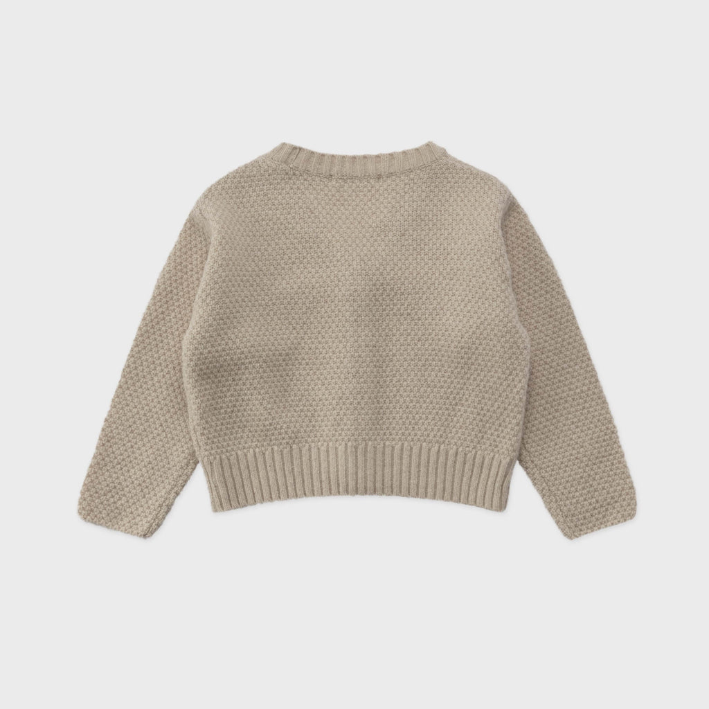 Louisiella Cardigan Jellybeanzkids Louisiella Bebello Knit Cardigan- Light Beige