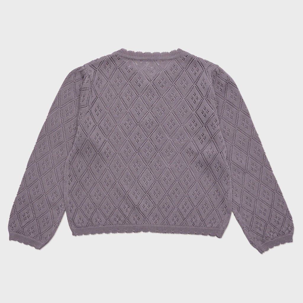 Louisiella Sweater Jellybeanzkids Louisiella Bellute Knit Cardigan-Violet
