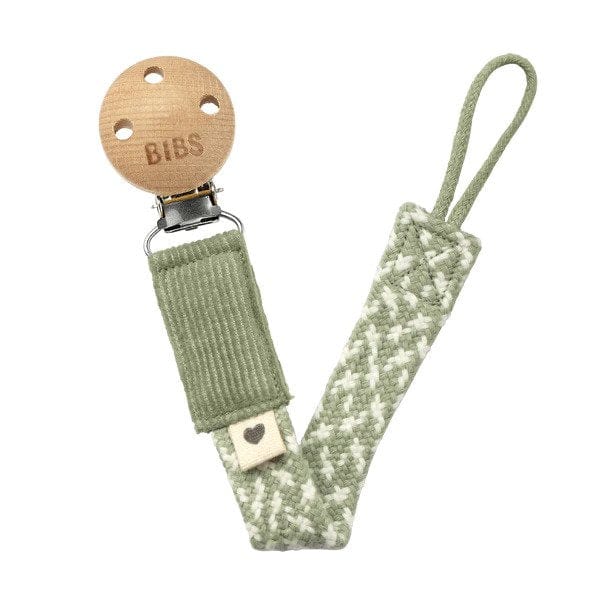 Mushie Accessories Jellybeanzkids Bibs Paci Braid - Sage/Ivory OS