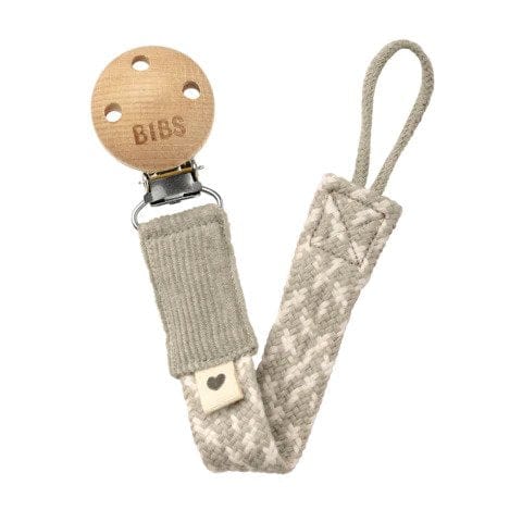 Mushie Accessories Jellybeanzkids Bibs Paci Braid - Sand/Ivory OS