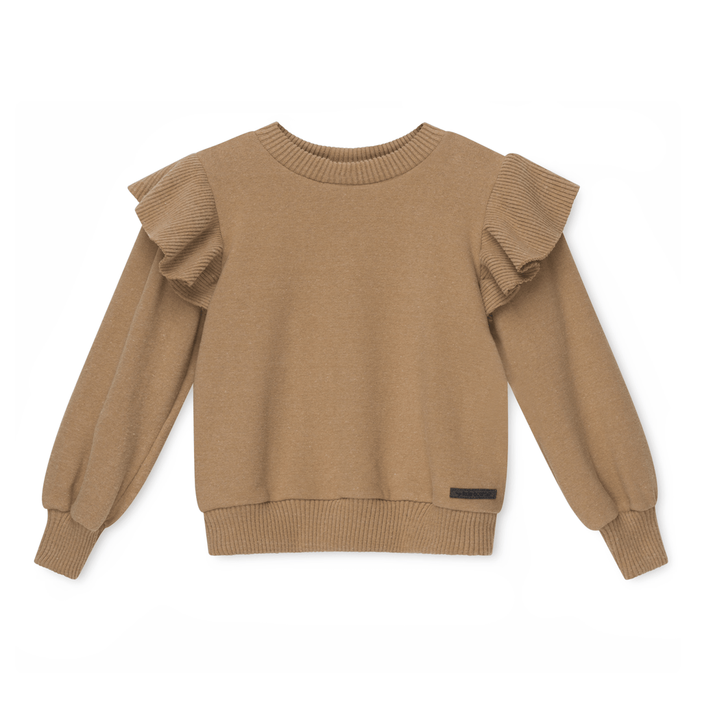 My Little Cozmo Sweater Jellybeanzkids My Little Cozmo Camille Knit Ruffle Sweater