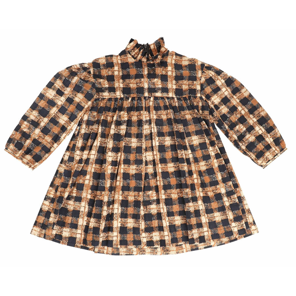 Noma Dress Jellybeanzkids Noma Distressed Plaid Horizontal Cut Dress