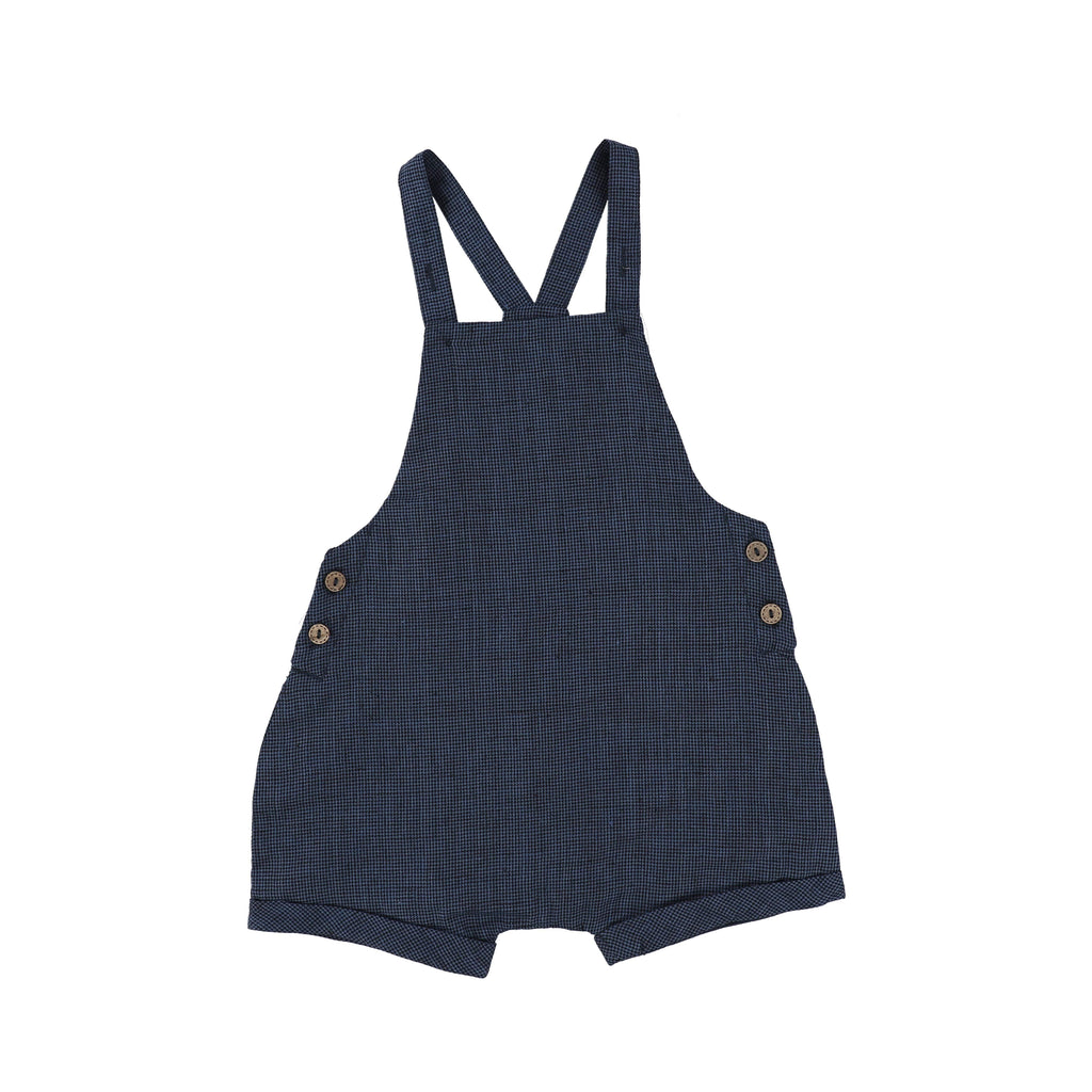 Noma Overalls Jellybeanzkids Noma Mini Houndstooth Baby Romper- Navy