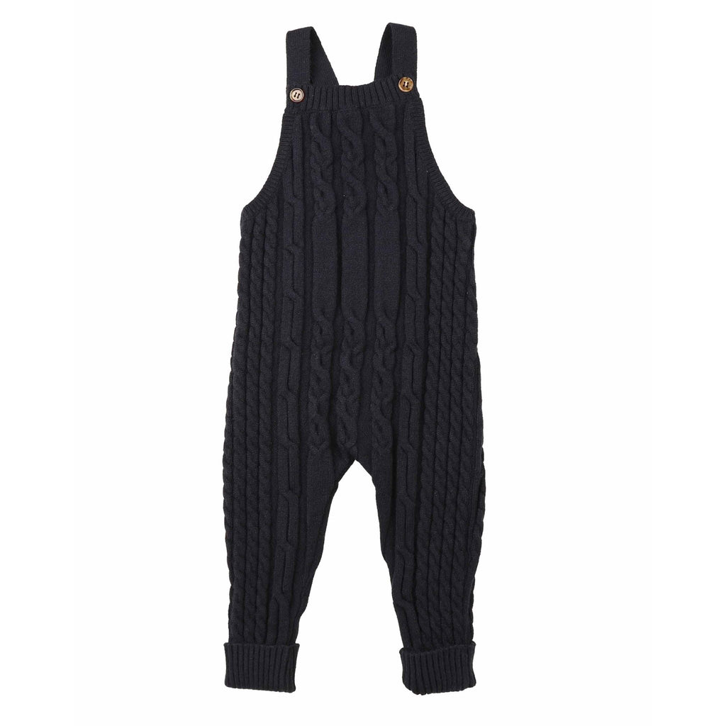 Noma Cable Combination Knit Romper Navy JellyBeanz Kids