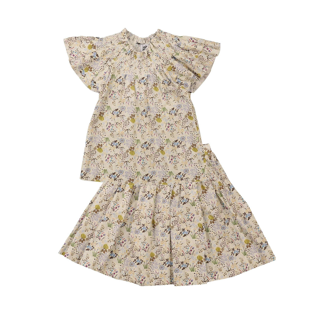 Noma Set Jellybeanzkids Noma Garden Floral Teen Set- White Floral