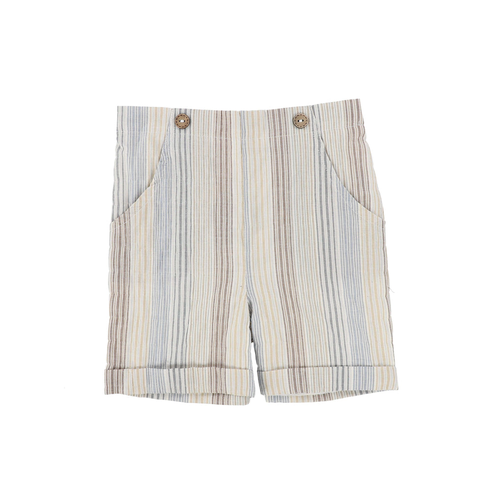 Noma shorts Jellybeanzkids Noma Striped Shorts- Powder/Cinnamon