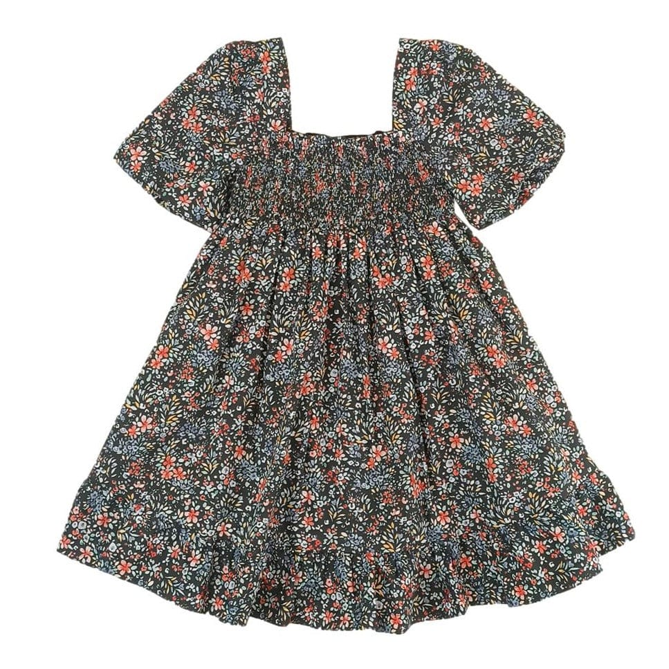 Nueces Dress Jellybeanzkids Nueces Flowers Denia Puff Sleeve Dress
