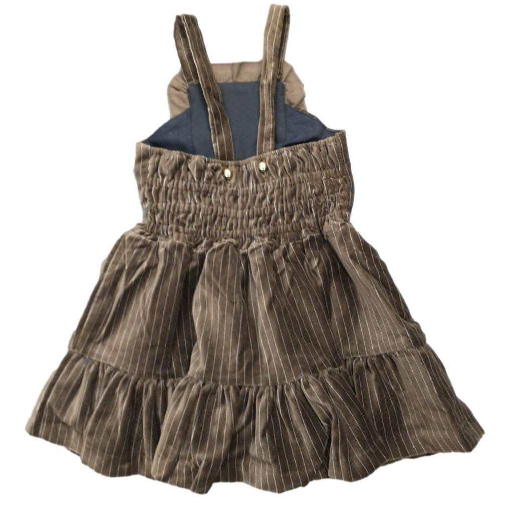 Nueces Dress Jellybeanzkids Nueces Taupe Stripes Astrid Dress