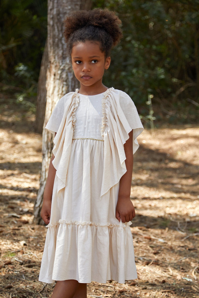 Nueces Dress Jellybeanzkids Nueces Vera Midi Dress-Ivory