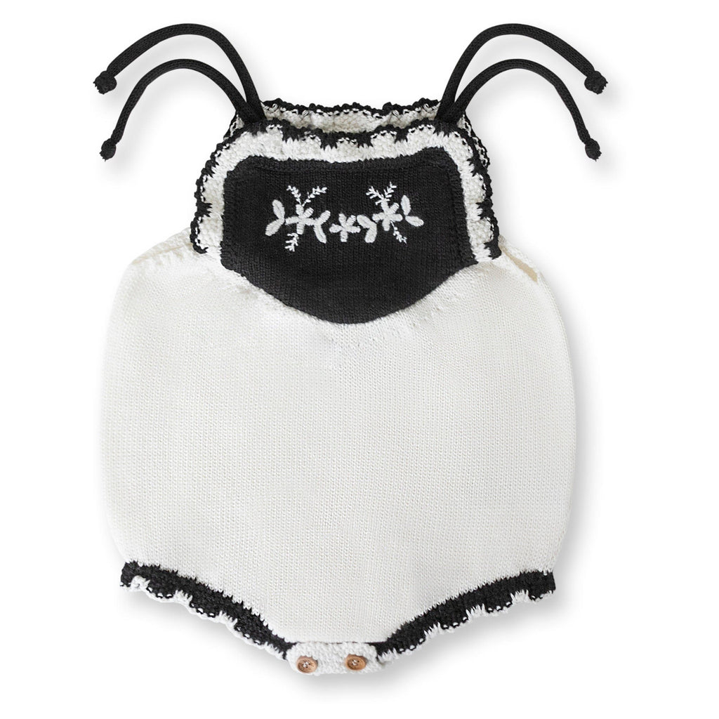 Nueces Romper Jellybeanzkids Nueces Embroidered Romper- Ivory