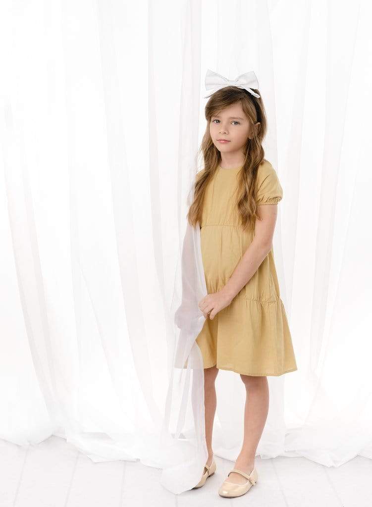 Petit Clair Dress Jellybeanzkids Petit Clair Gold Tiered Dress