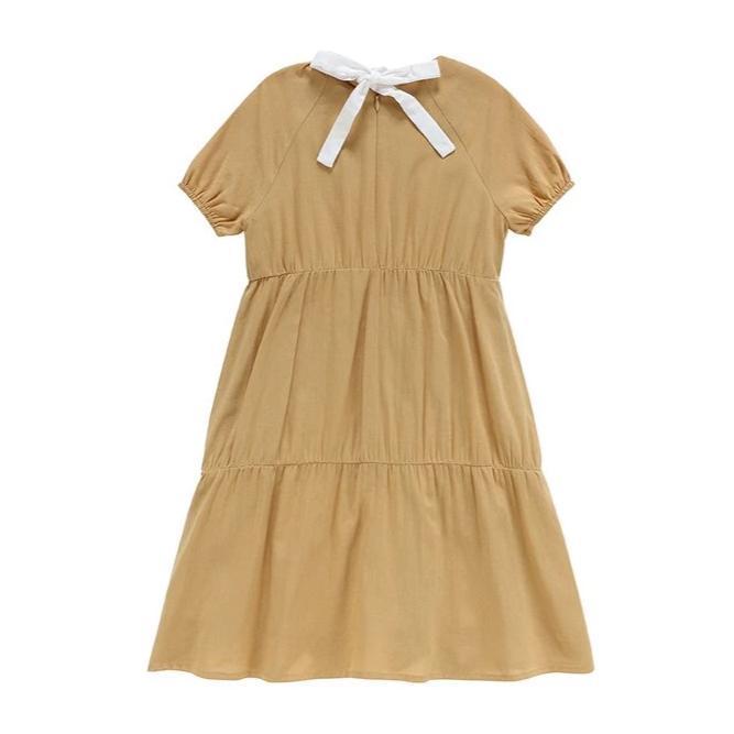 Petit Clair Dress Jellybeanzkids Petit Clair Gold Tiered Dress