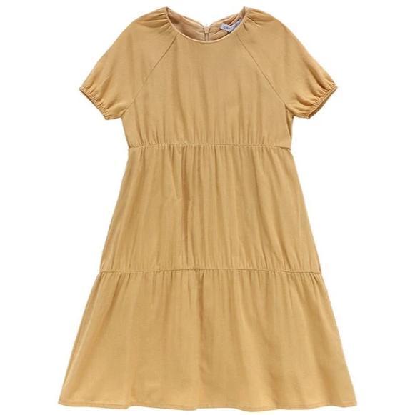 Petit Clair Dress Jellybeanzkids Petit Clair Gold Tiered Dress