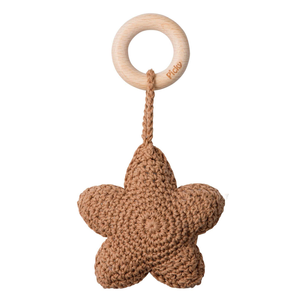 Picky Accessories Jellybeanzkids Picky Star Rattle Teether - Brown OS