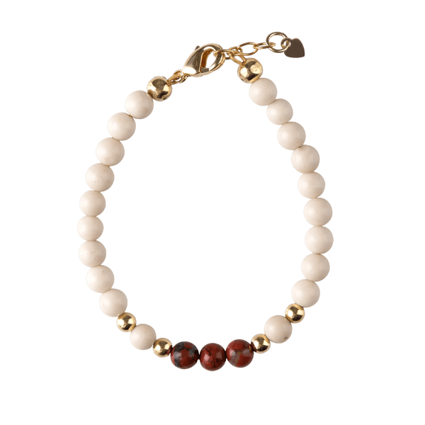 Dye Jade Stone With Red Jasper Beads Bracelet Dye Jade Stone With Red Jasper Beads Bracelet