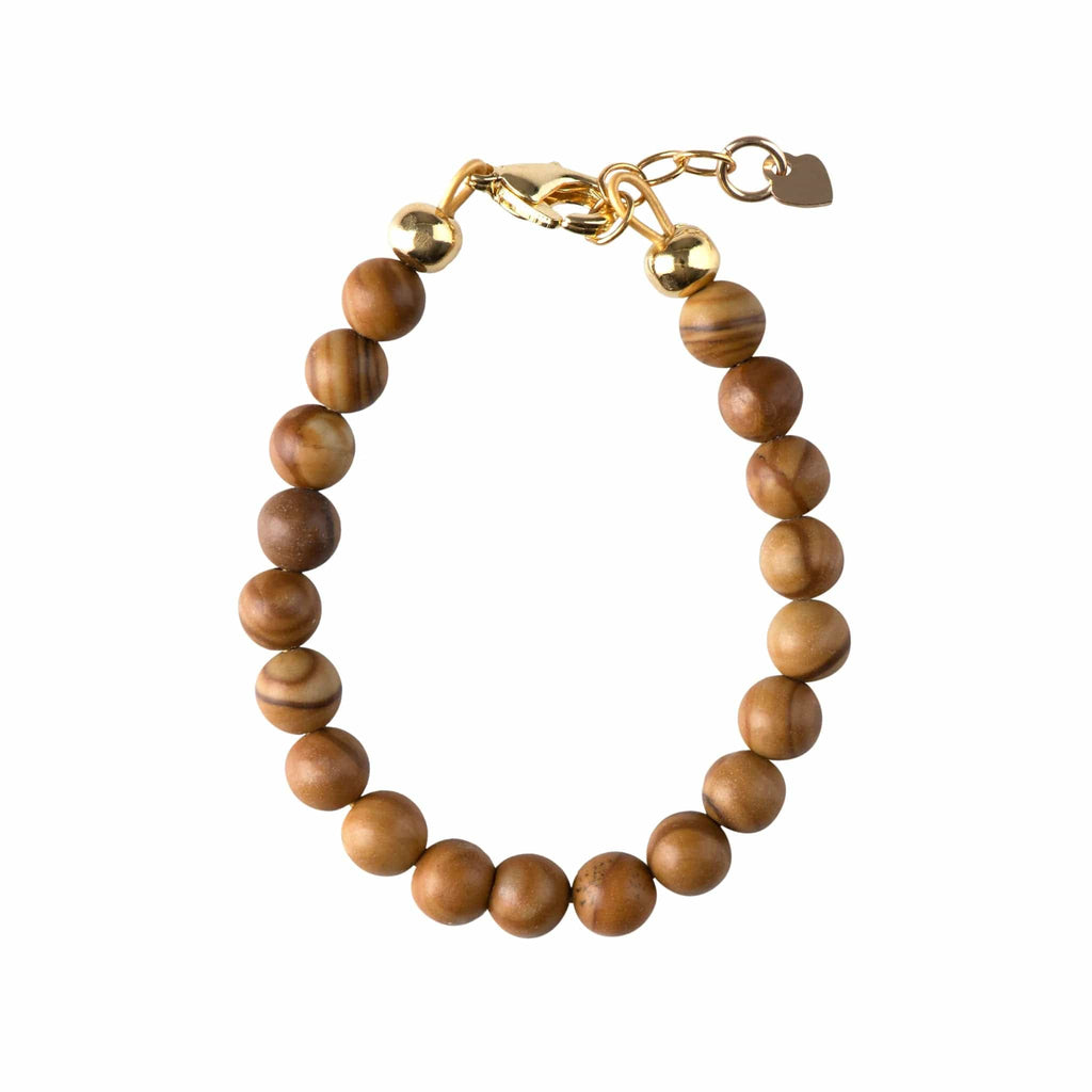 Picky Jellybeanzkids Picky Dye Wood Grain Stone Beads Stackable Bracelet