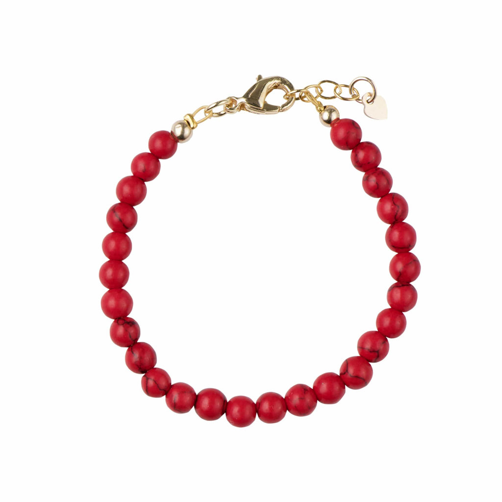 Picky Jellybeanzkids Picky Red Dye Beads Stackable Bracelet