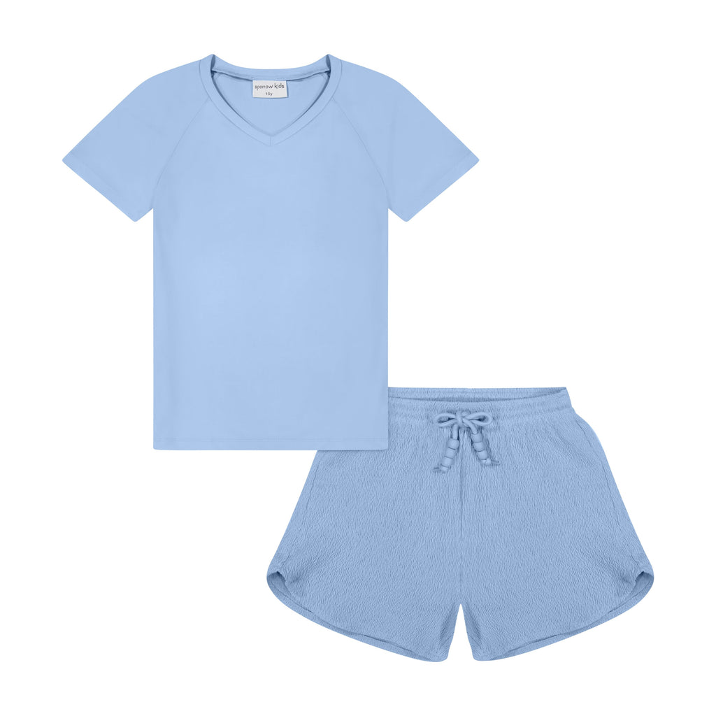 Sparrow Kids Bathing Suit Jellybeanzkids Sparrow Crinkle Bathing Suit Big Boy- Sky
