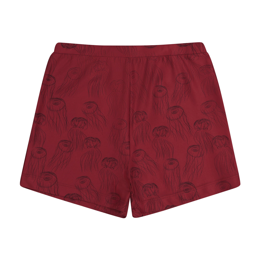 Sparrow Kids Bathing Suit Jellybeanzkids Sparrow Girls Swim Shorts- Wine