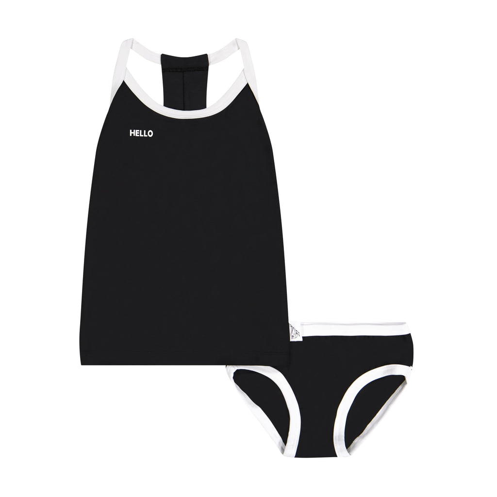 Sparrow Kids Bathing Suit Jellybeanzkids Sparrow Sunshine Tankini- Black