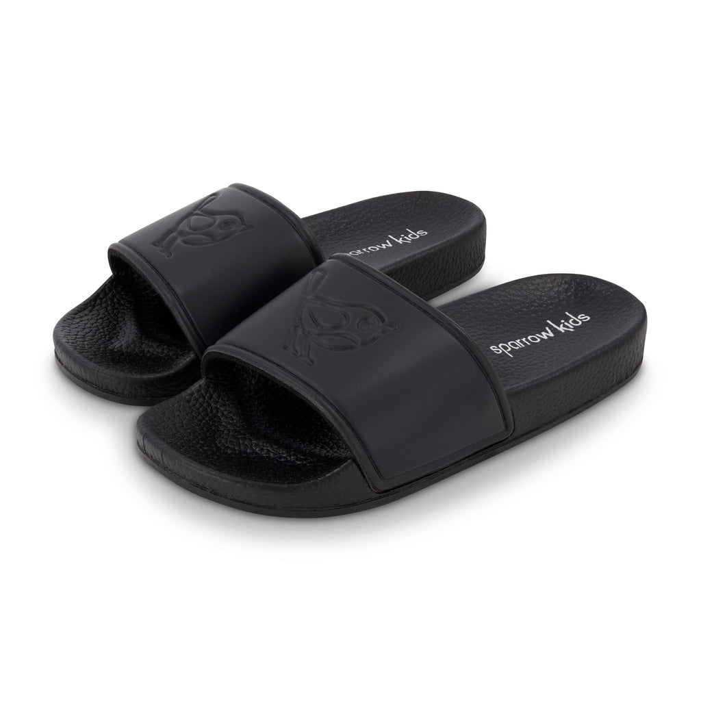 Sparrow Kids Shoes Jellybeanzkids Sparrow Slides- Black