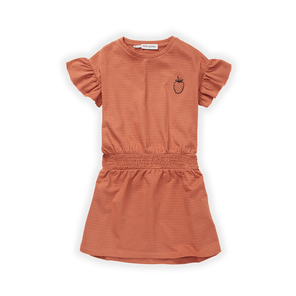 Sproet & Sprout Dresses Jellybeanzkids Sproet & Sprout Strawberry Bonded Jersey Dress