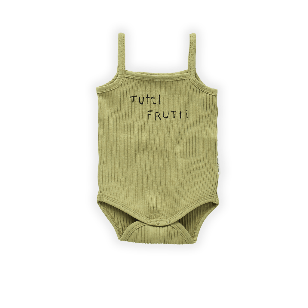 Sproet & Sprout Romper Jellybeanzkids Sproet & Sprout Tutti Frutti Rib Romper-Green