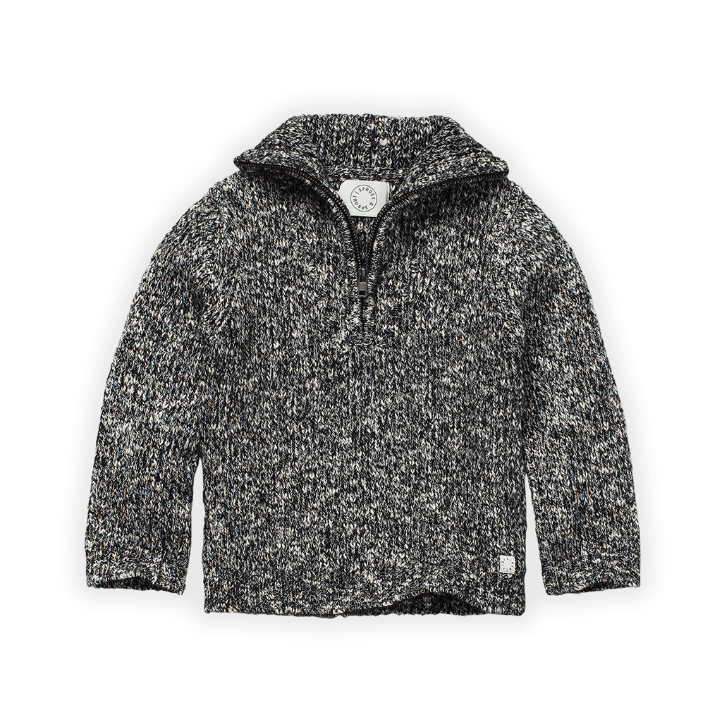 Sproet & Sprout Sweater Jellybeanzkids Sproet and Sprout Zip Mock Neck Sweater