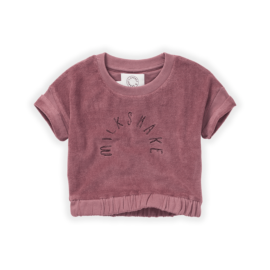 Sproet & Sprout T-shirt Jellybeanzkids Sproet & Sprout Cropped Milkshake Terry Sweatshirt