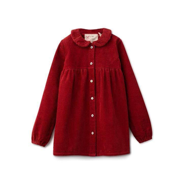 The Red League Dress Jellybeanzkids The Red Leauge Burnt Scarlet Corduroy Button Down Dress
