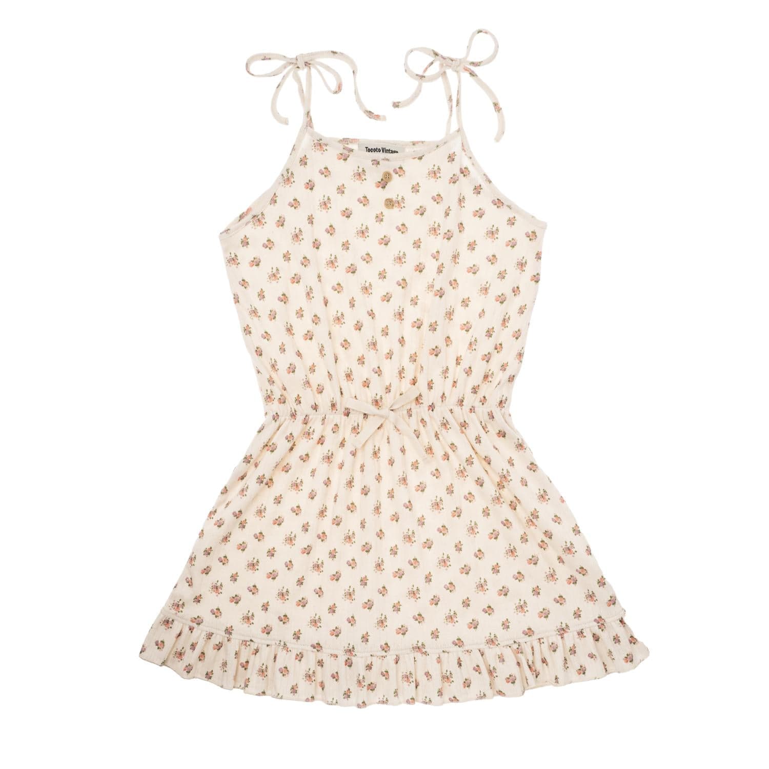 Tocoto Floral Ribbed Dress 12