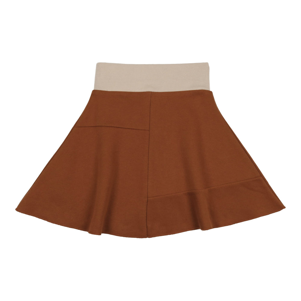 URbani Skirt Jellybeanzkids Urbani Sweatshirt Skirt- Nutmeg