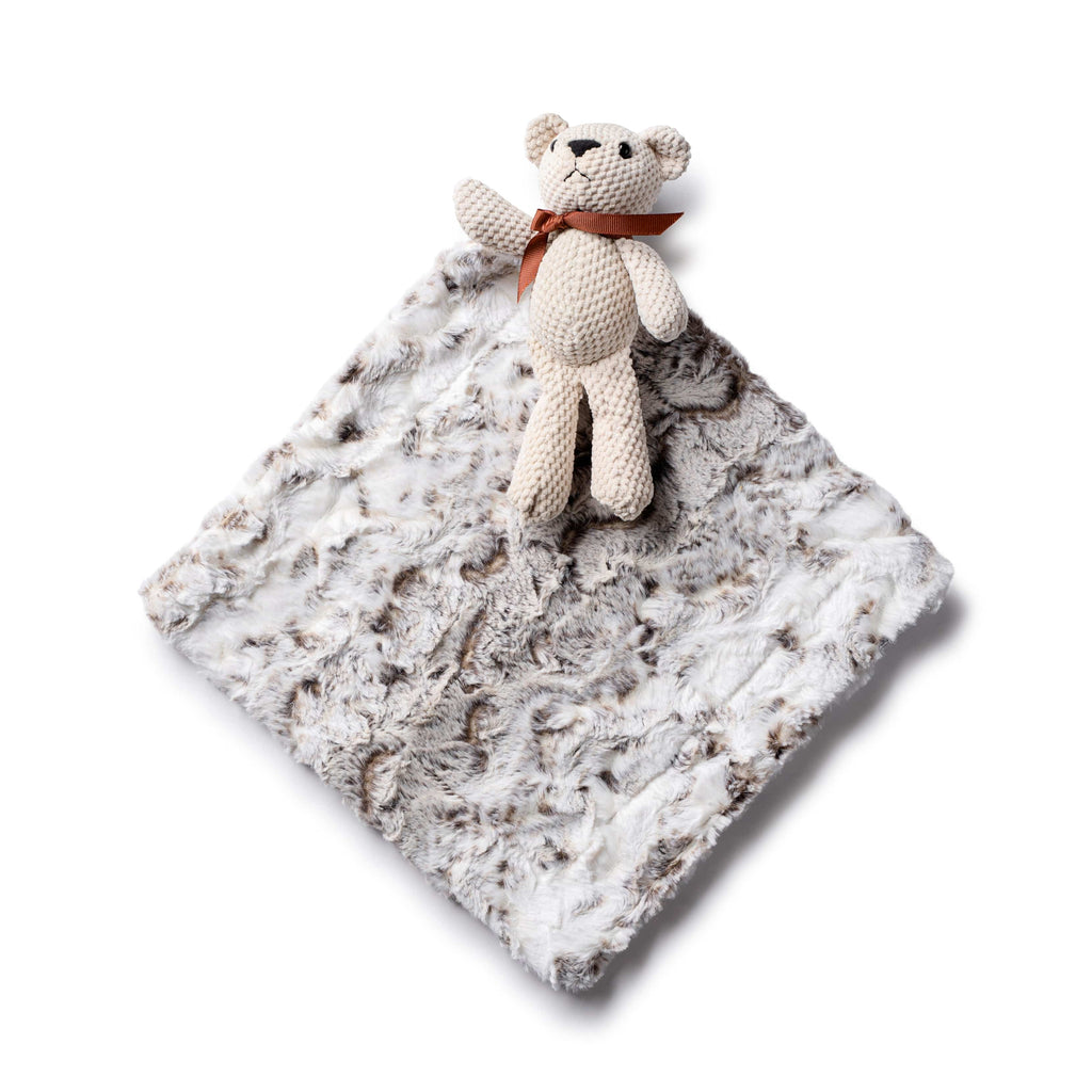 Zandino Couture Blanket Jellybeanzkids Zandino Couture Chloe Security Blanket- Pewter OS