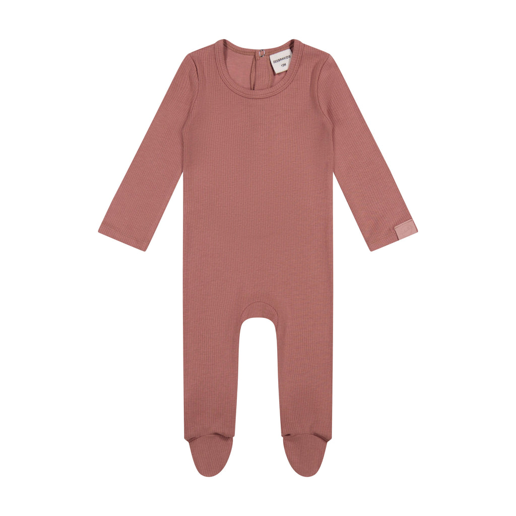 Zeebra Kids Footie Jellybeanzkids Zeebra Pocket Stretchie- Antique Rose