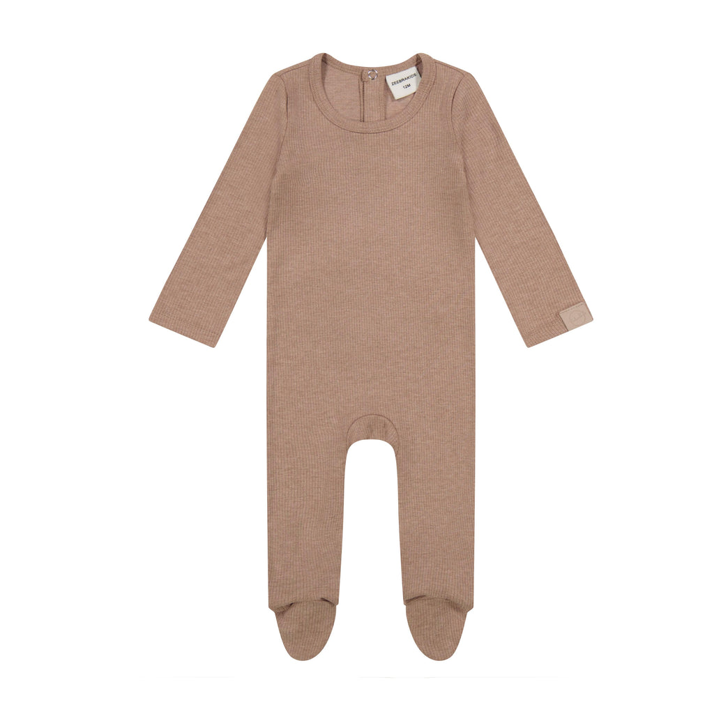 Zeebra Kids Footie Jellybeanzkids Zeebra Pocket Stretchie with Beanie- Taupe