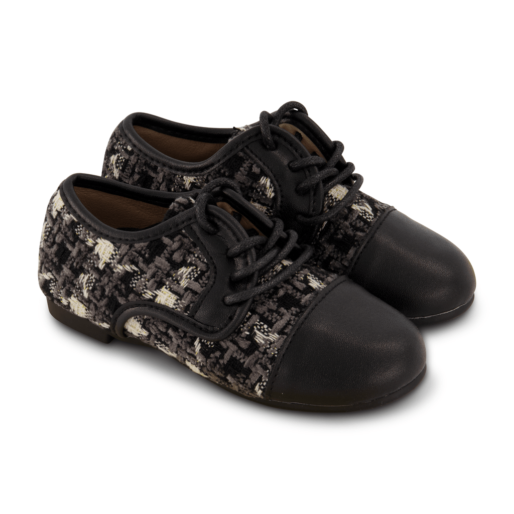 Zeebra Kids Shoes Jellybeanzkids Zebra Kids Black & White Laceup